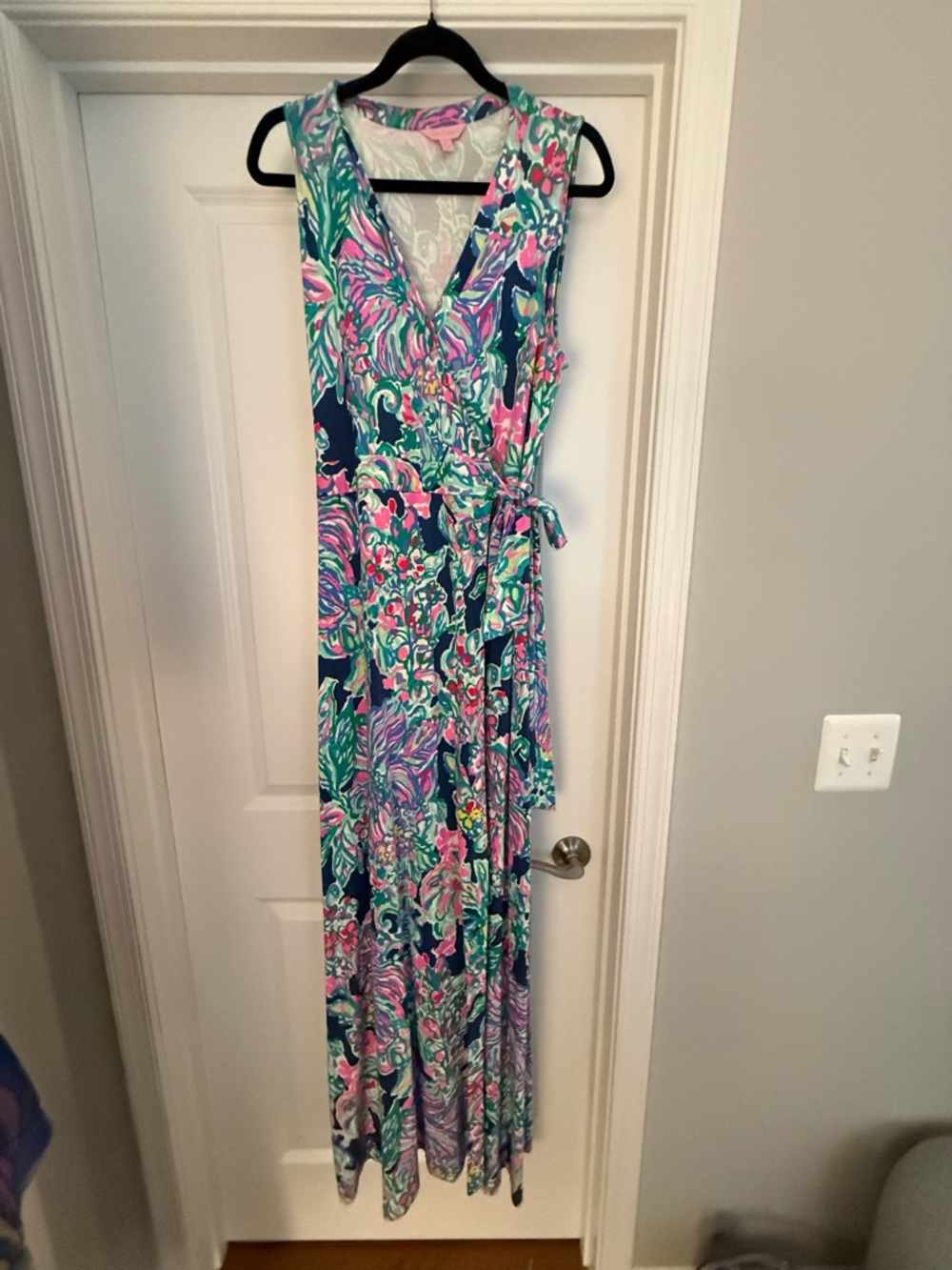 Lilly Pulitzer Multicolored Floral V-Neck Wrap Dress